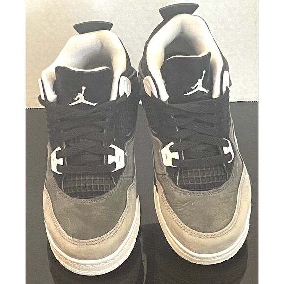 KIDS JORDAN AIR JORDAN 4 RETRO 'FEAR' FV4537-002 Size 13C Grey Black - Picture 2 of 10